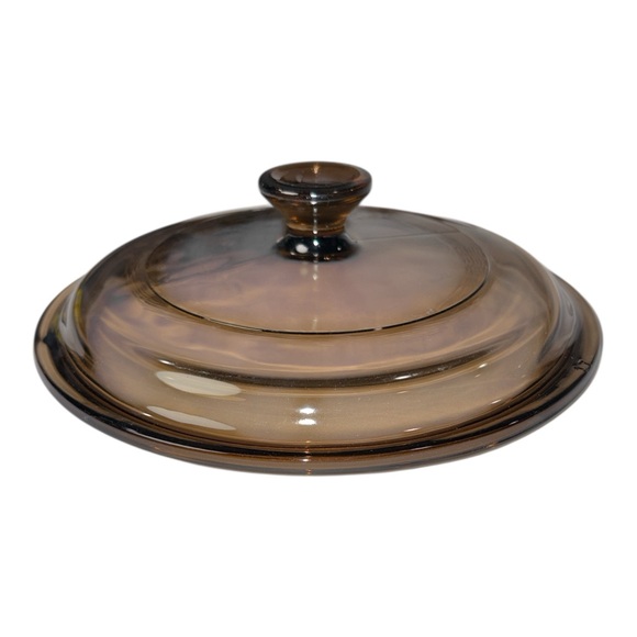 Vintage Corning Vision Pyrex Amber Brown P-81-C Replacement LID Only 6” - Picture 3 of 4